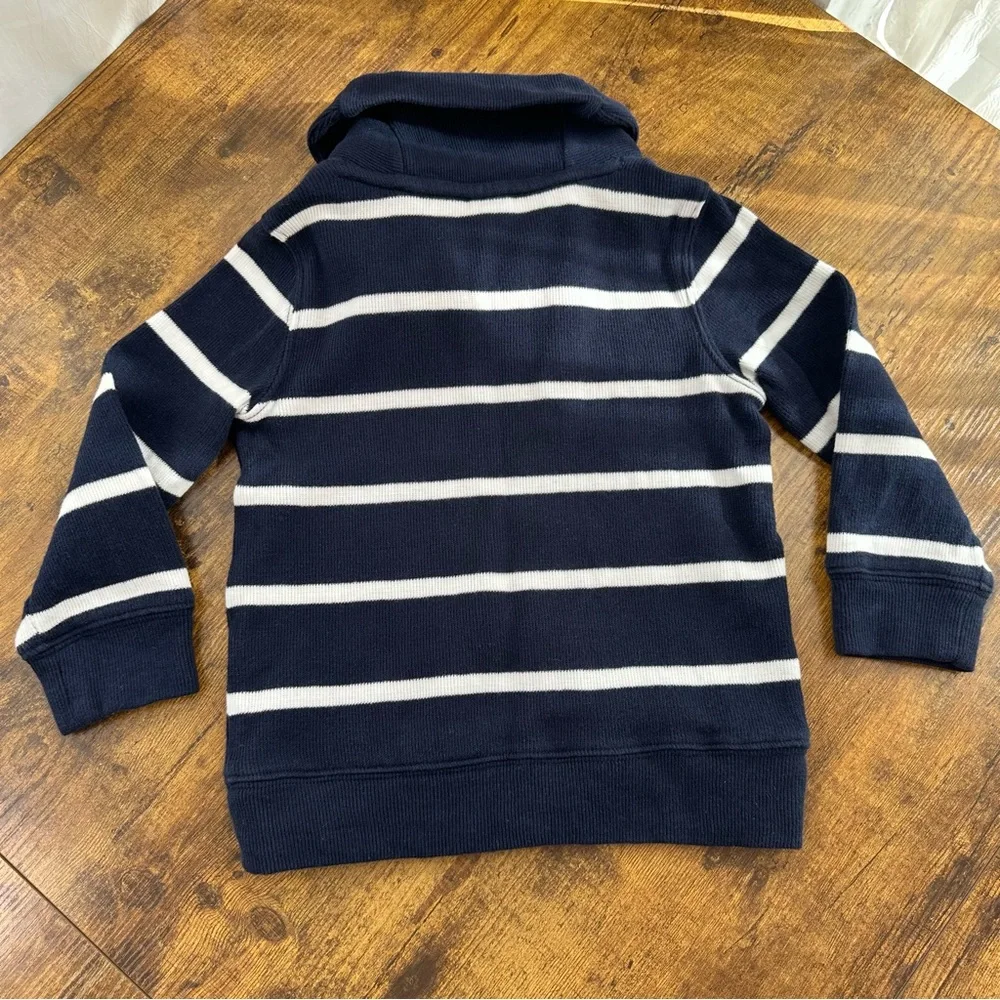 Baby GAP Navy Blue Striped Shawl Neck Sweater, 3T